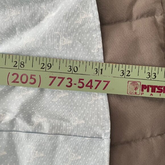 Ariat Mens Long Sleeve Button Up Print Shirt M Light Blue Cattle Skull Western - Picture 9 of 10